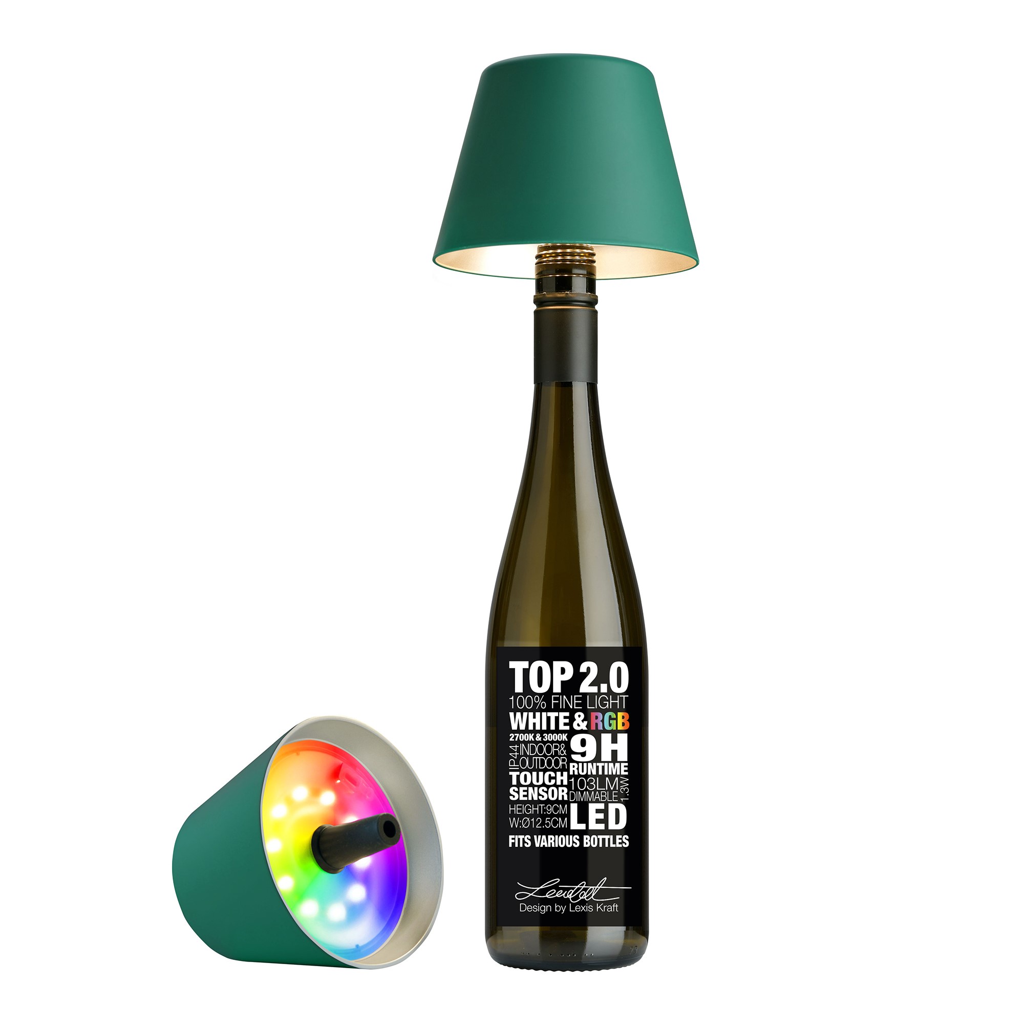 Sompex Tischlampe Top 2.0 dunkelgrün