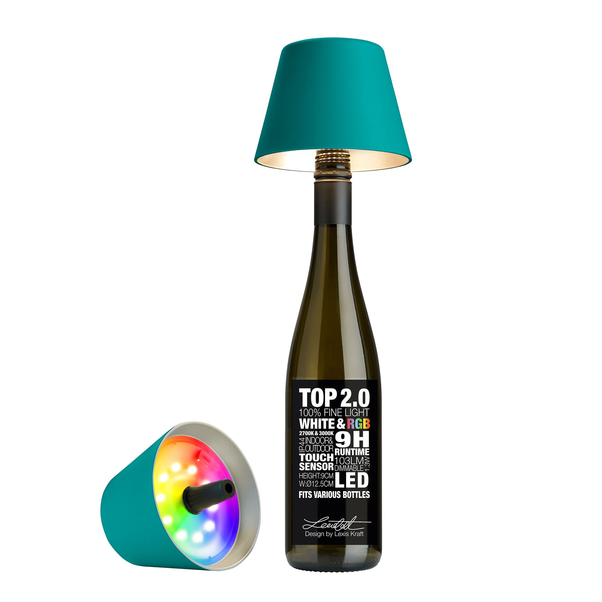 Sompex Tischlampe Top 2.0 türkis