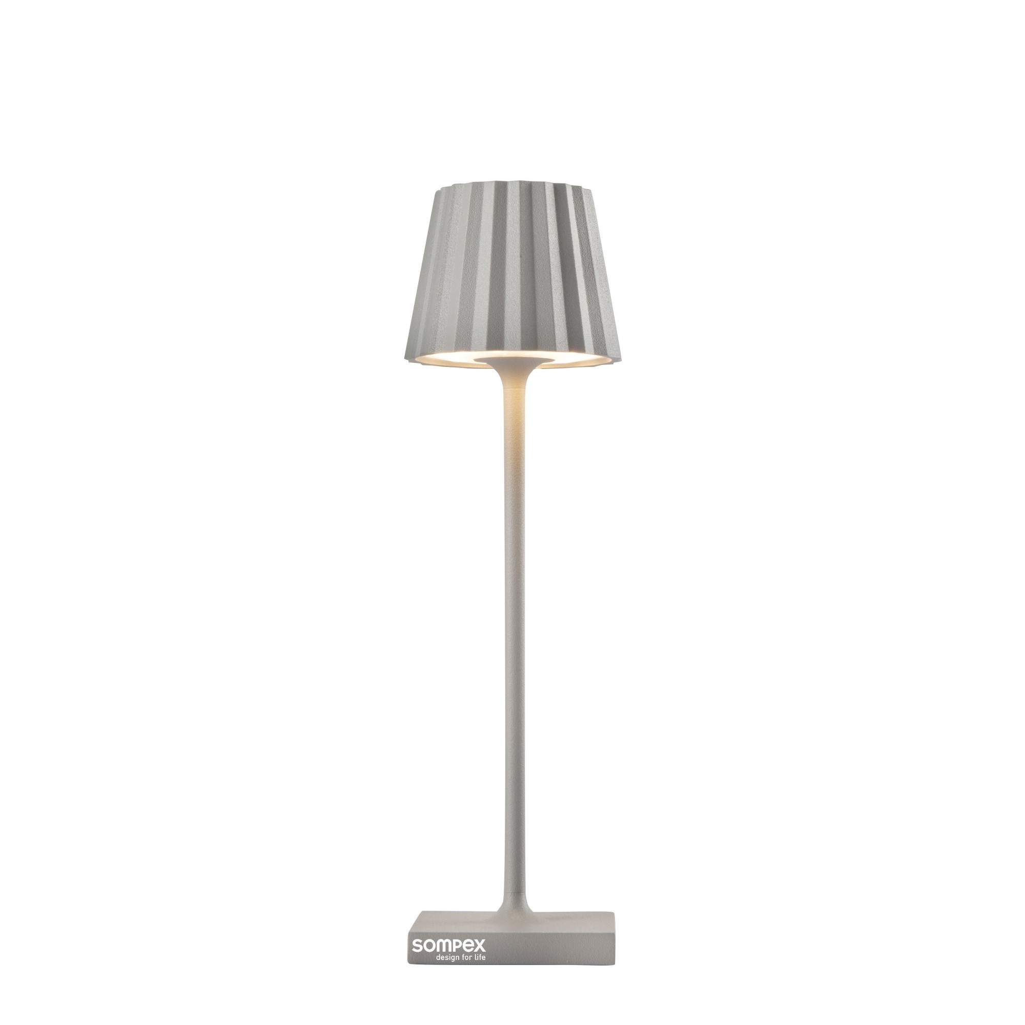 Sompex Tischlampe Troll nano grau, 21cm