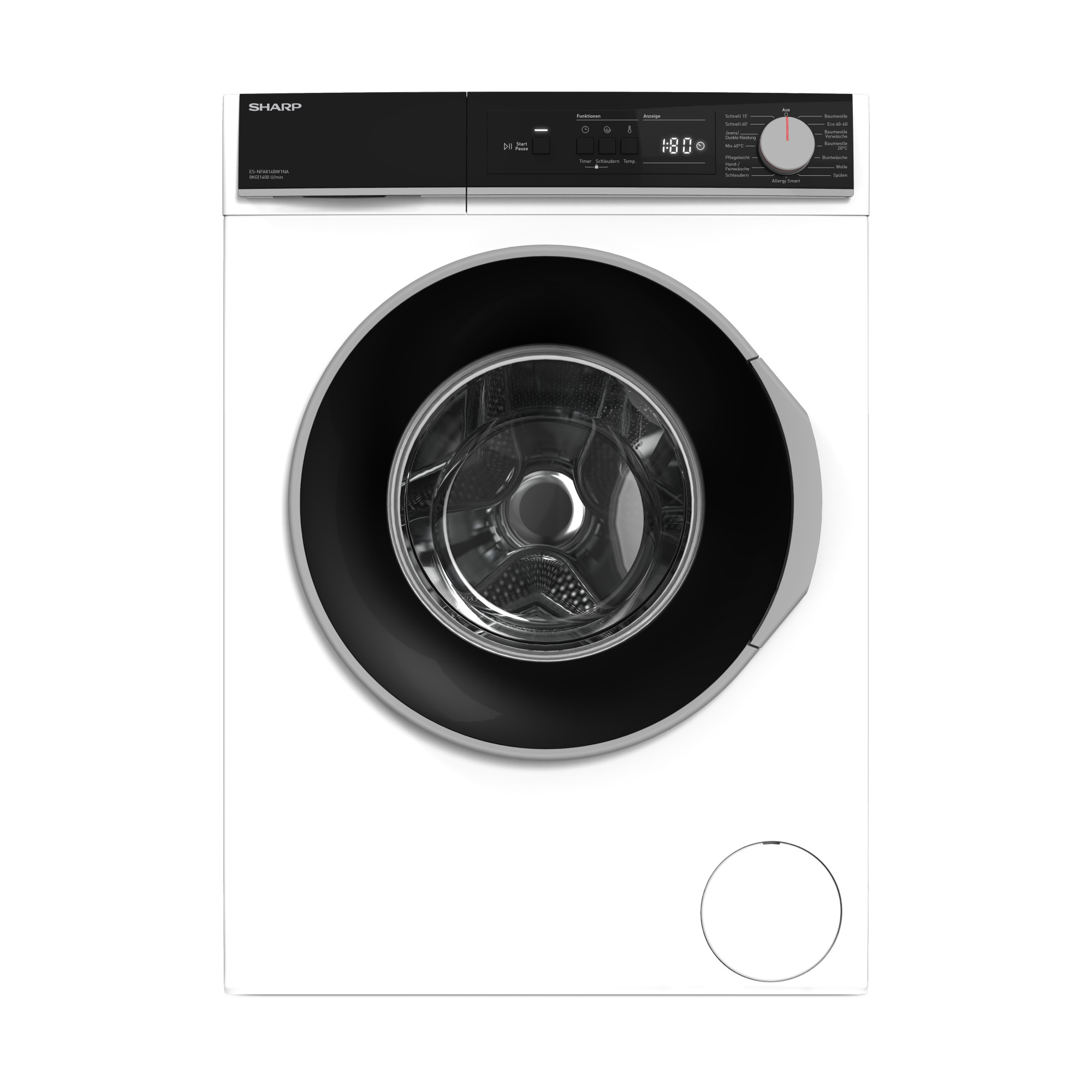 Image of Sharp Waschmaschine 8kg ES-NFA814BW1NA-CH, A-Klasse