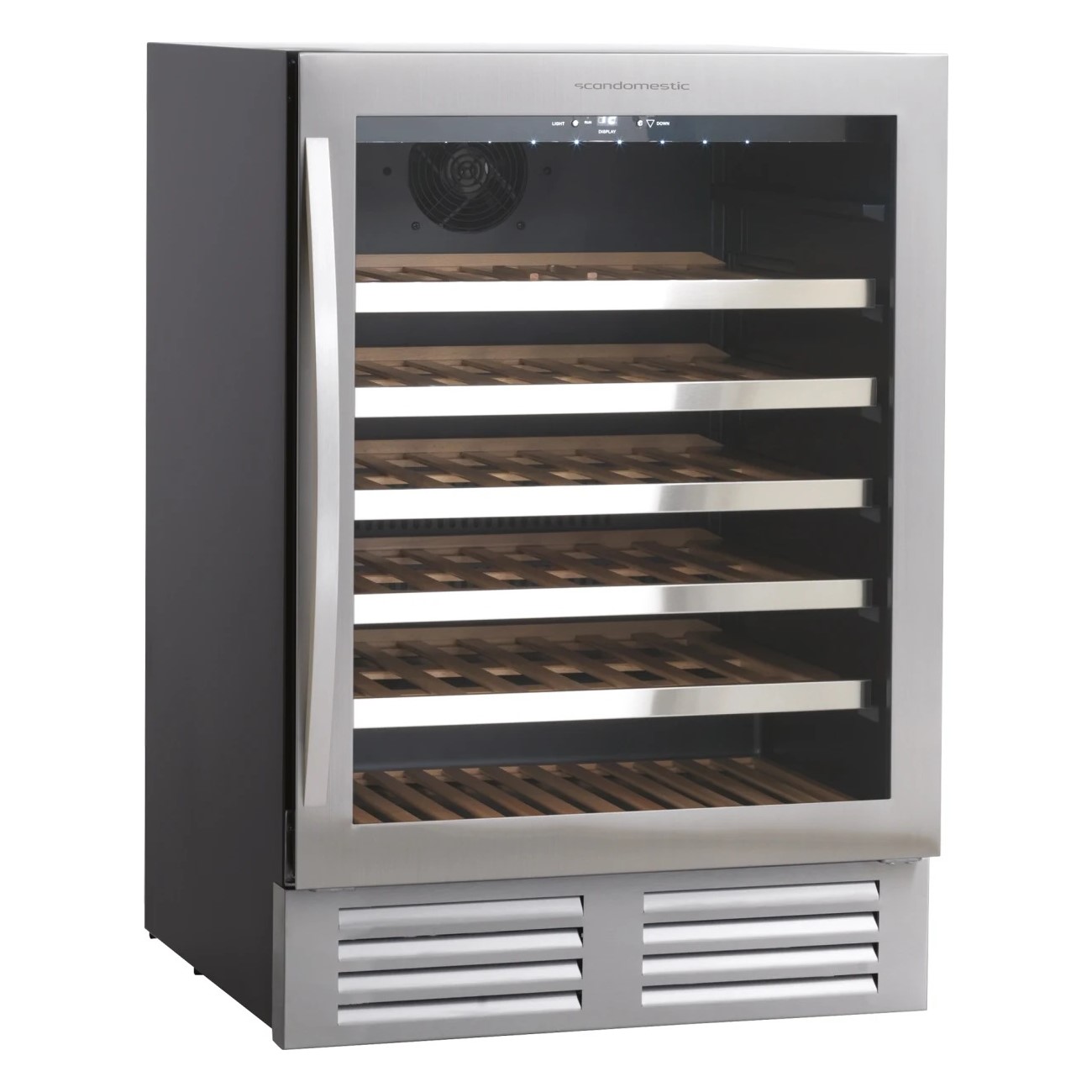 Scandomestic Weinkühlschrank SCSV81X, 52 Flaschen, 1 Zone