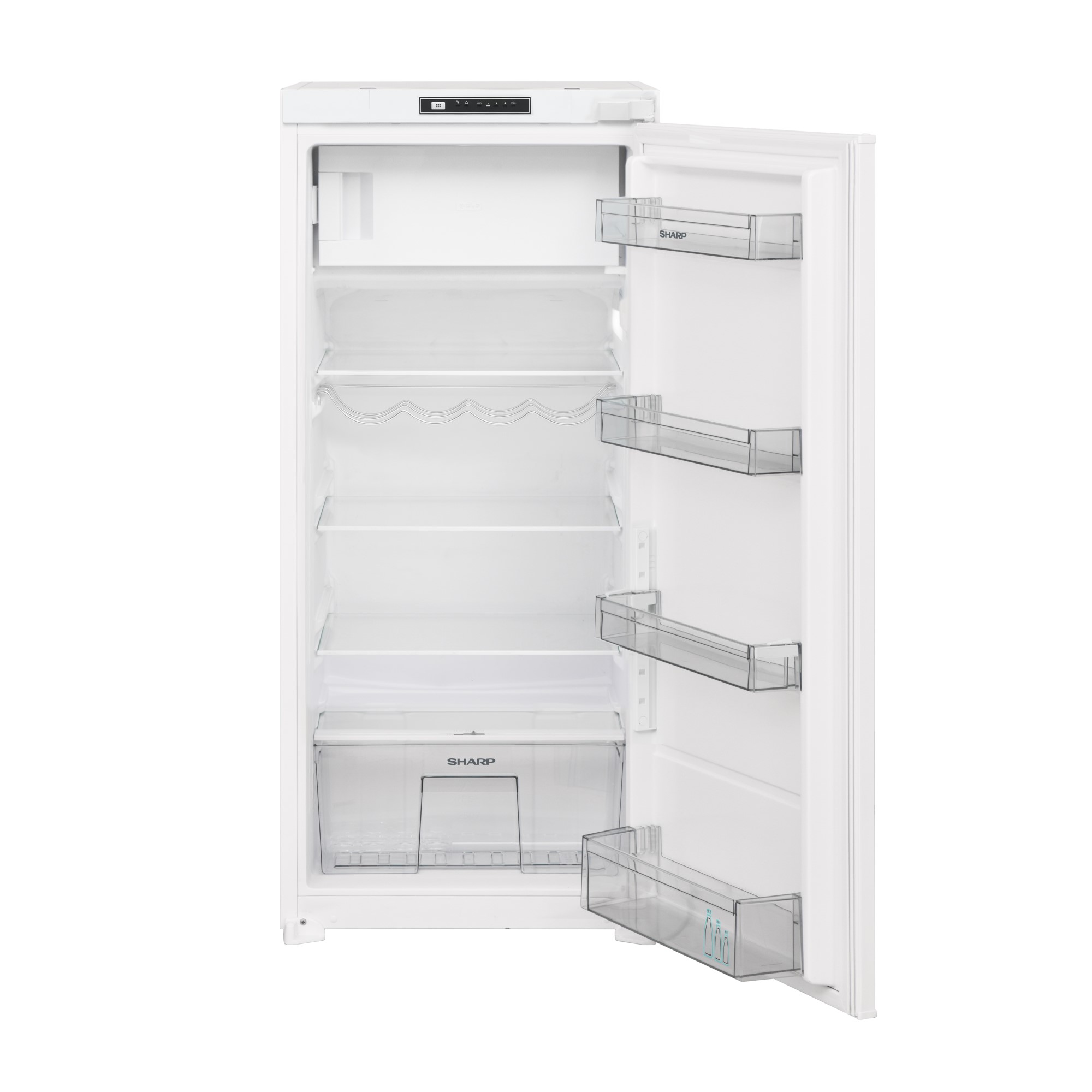 Sharp Einbaukühlschrank mit Gefrierfach SJ-LD180E0XS, 123er-Nische,Schlepptür