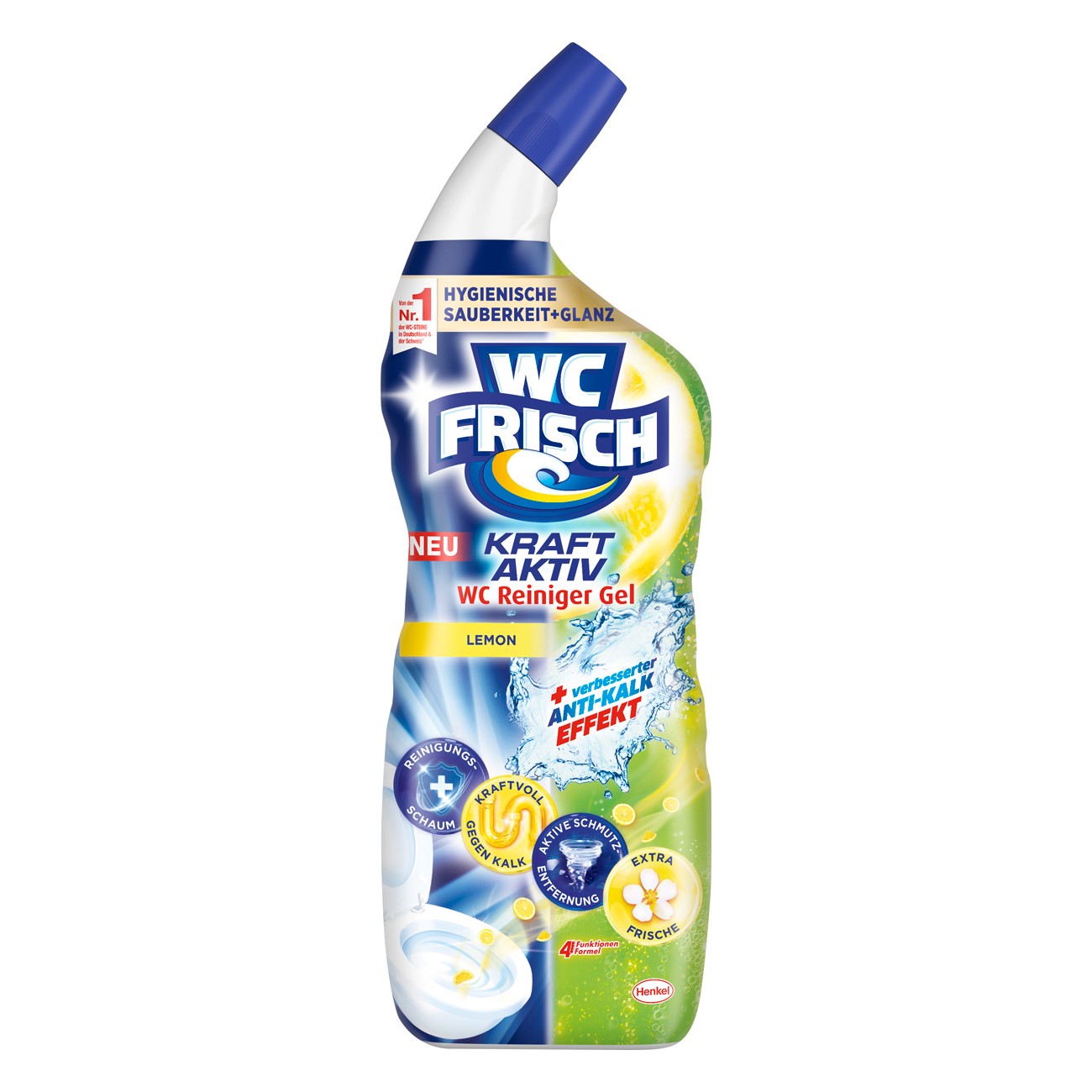 WC Frisch Reiniger Gel Reiniger Gel Kraft Aktiv Lemon 750ml