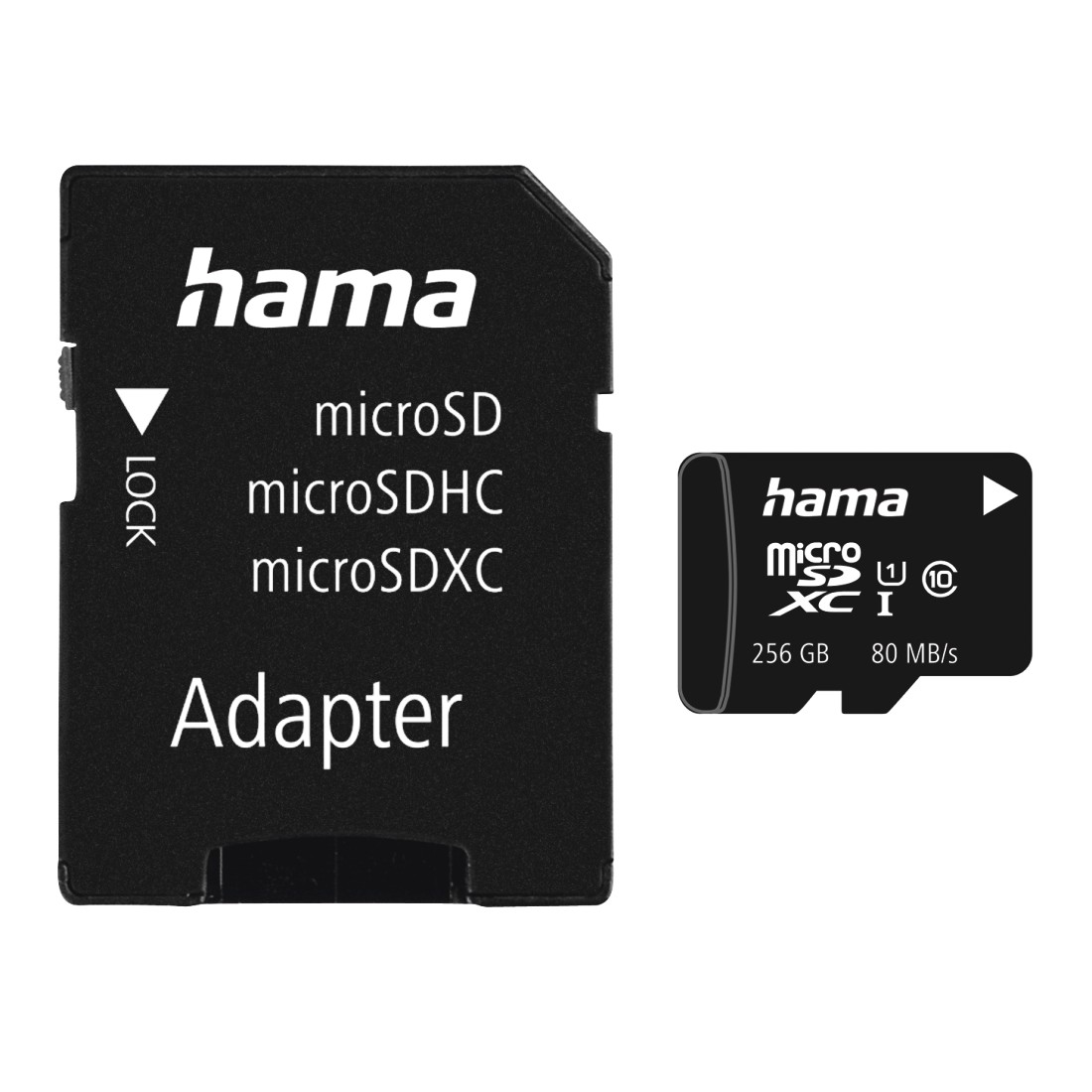 Image of Hama microSDXC microSDXC 256GB Class 10 UHS-I 80MB/s + Adapter/Foto