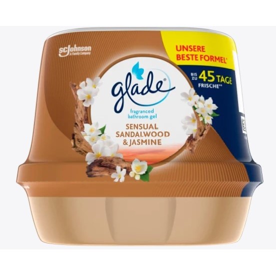 Glade Gel-Lufterfrischer Gel-Lufterfrischer 180g Bathroom Sensual Sandalwood und Jasmine