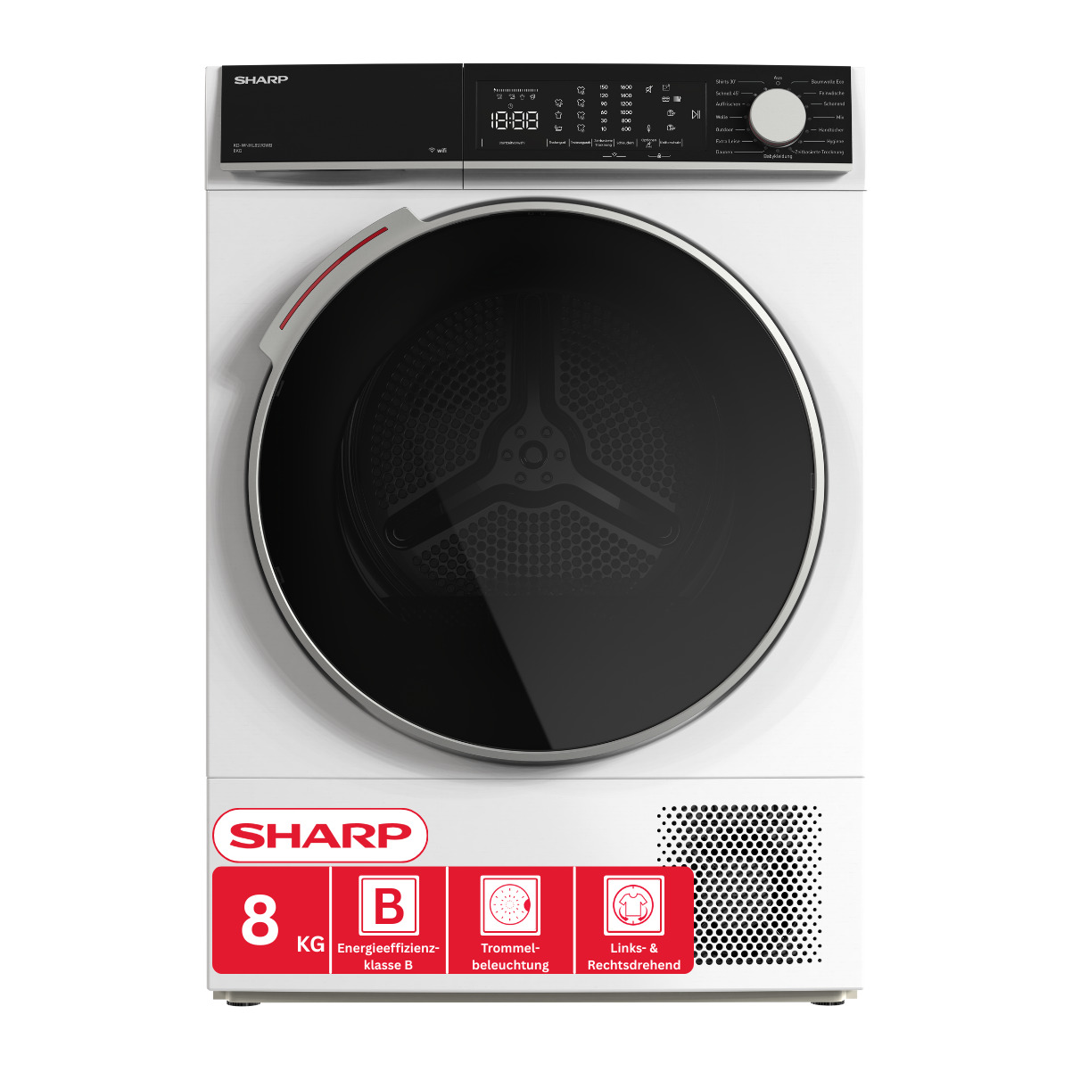 Image of Sharp Wäschetrockner KD-WNHL8S9GWB B-Klasse