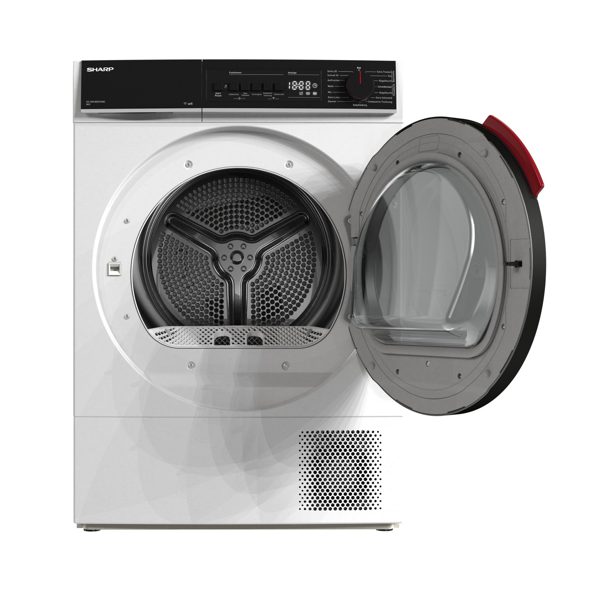Image of Sharp Wäschetrockner KD-WNHB8S9GWC, Sensortrocknung