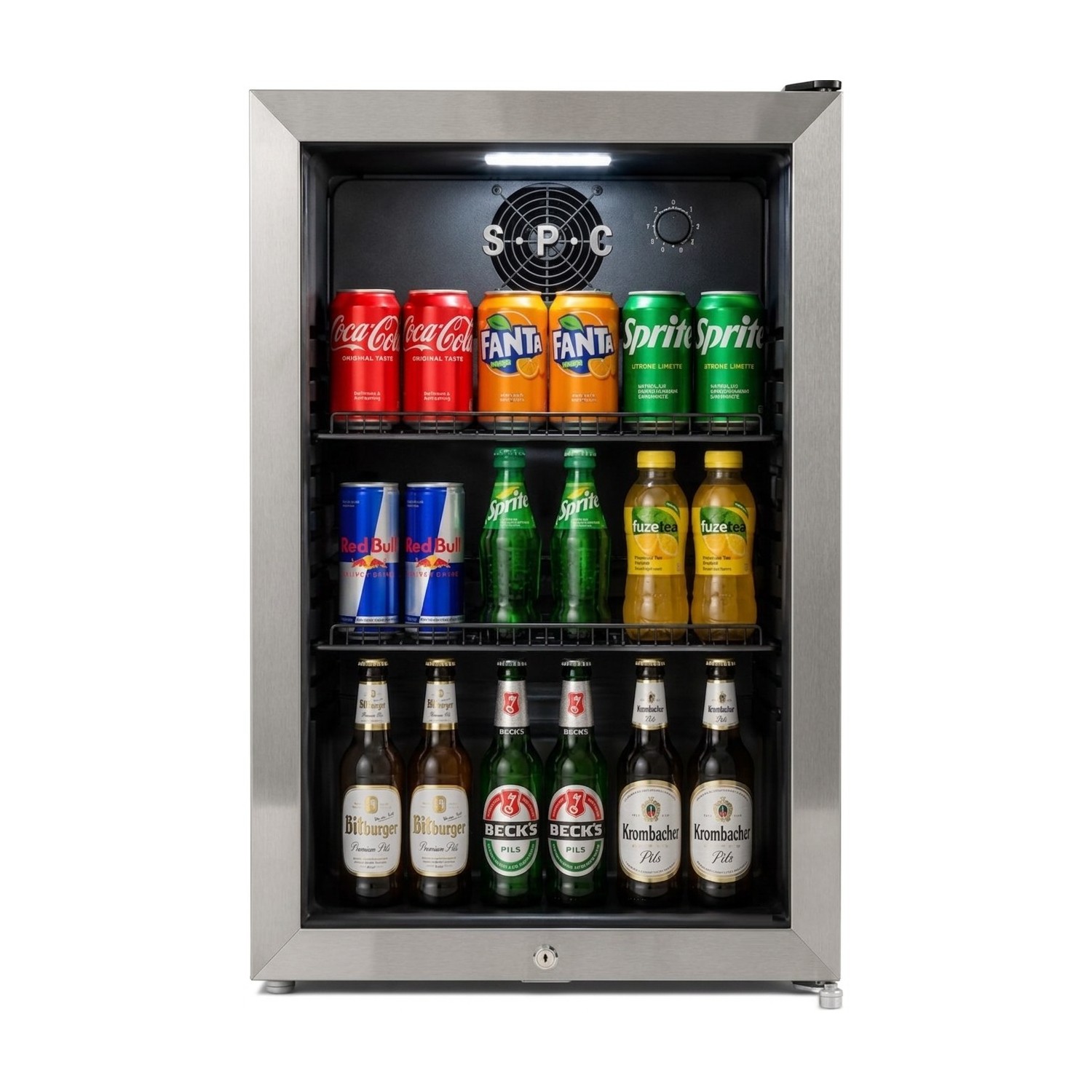 Image of SPC Flaschenkühlschrank FKS118C INOX, C-Kl, 118L